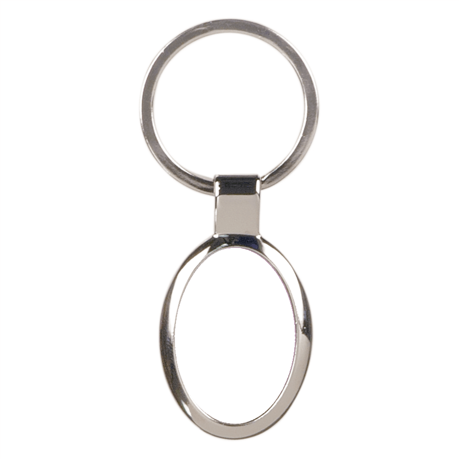 Oval Keychain with White DynaSub Insert - 4everKeepsakes