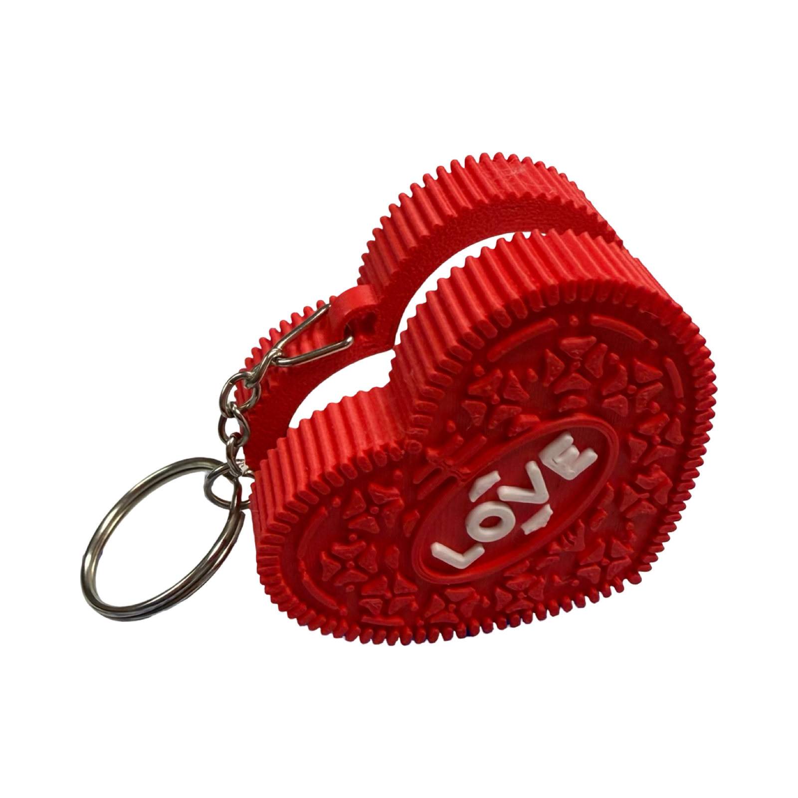 Oreo Heart Clicker Keychain