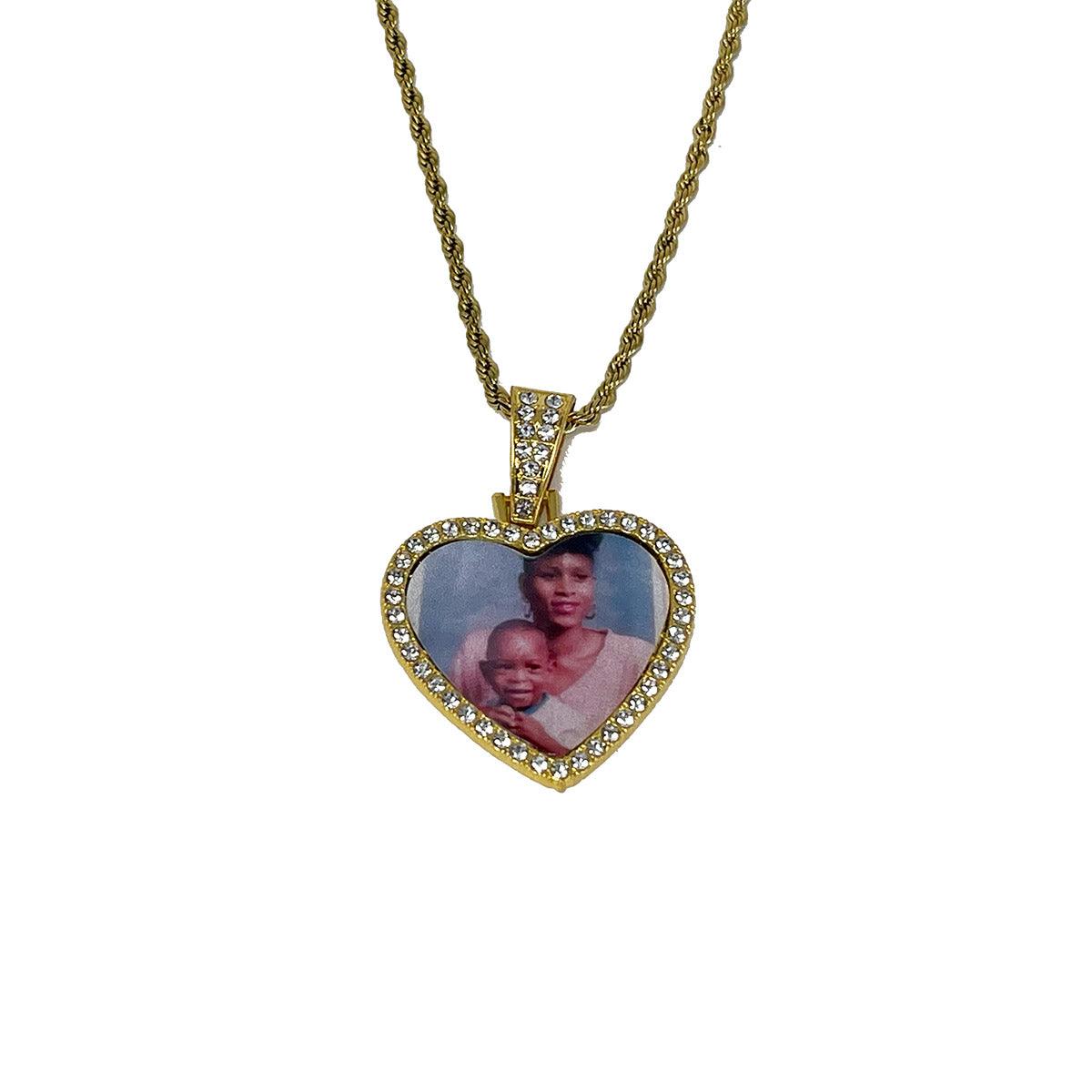 Heart Rhinestone Pendant - 4everKeepsakes 