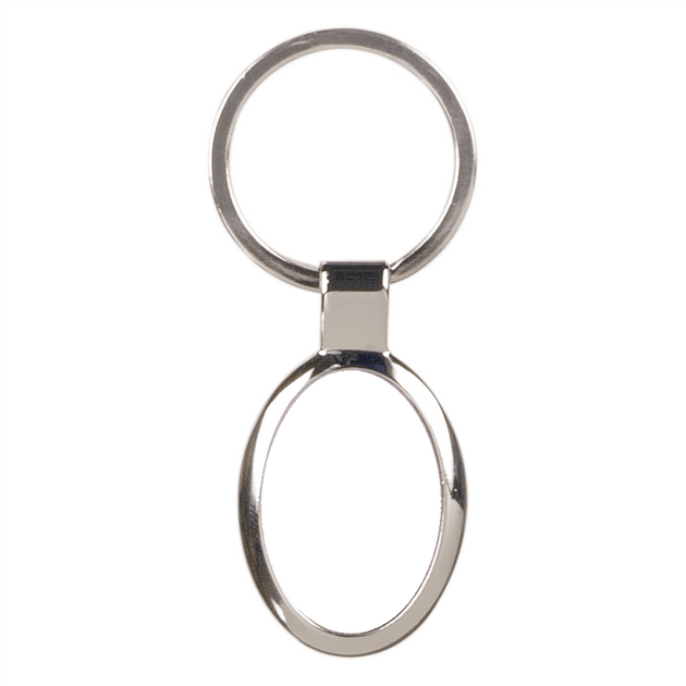 Oval Keychain with White DynaSub Insert - 4everKeepsakes 