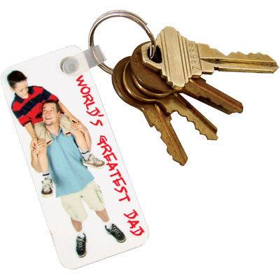 Unisub Sublimation Blank FRP Key Tag - 1.25" x 3" - Rectangle - 4everKeepsakes 